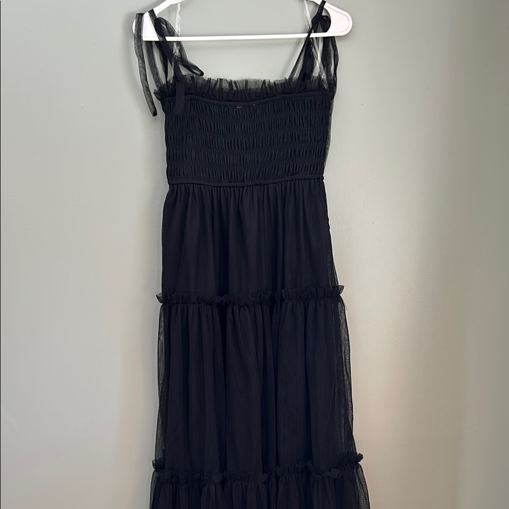 Stylish Maternity Black Tiered Maxi Dress